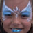 Blue Princess Face Painting