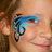 Blue Swirls Face Painting