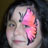 Orange Butterfly Face Painting