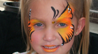 Orange Butterfly Face Painting