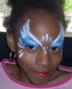 Blue Princess Face Painting