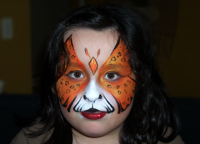 Cheetah Butterfly Face Painting