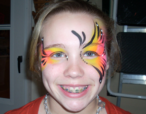 Half Butterfly Face Painting